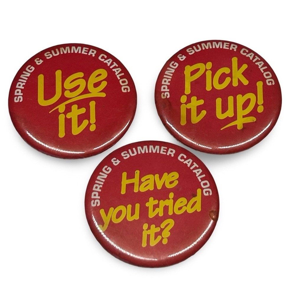 *LOT OF 3* Vintage Advertising Pinback Badges Memorabilia Promotion Marketing